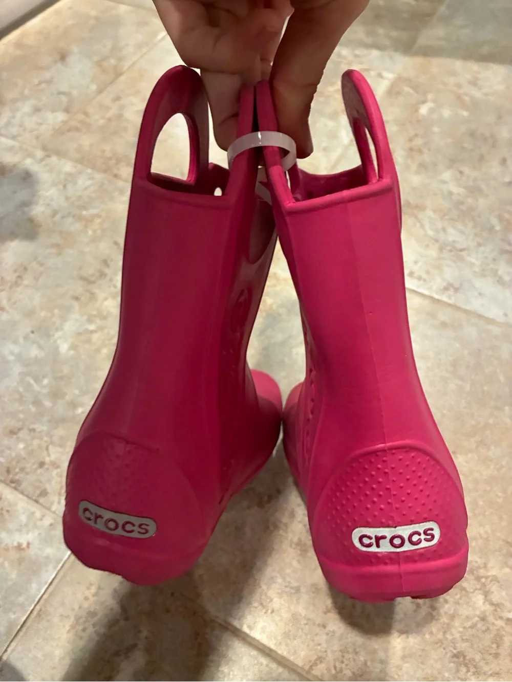 GUC Crocs Hot Pink Girl’s Waterproof Boots